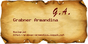 Grabner Armandina névjegykártya